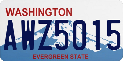WA license plate AWZ5015