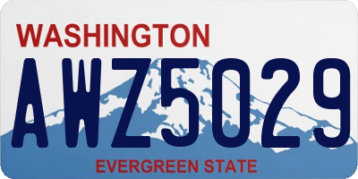 WA license plate AWZ5029
