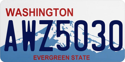 WA license plate AWZ5030