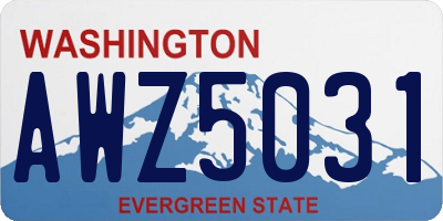 WA license plate AWZ5031