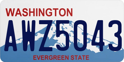 WA license plate AWZ5043