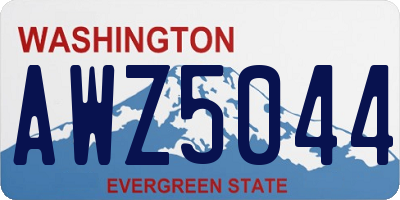 WA license plate AWZ5044