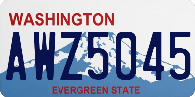 WA license plate AWZ5045