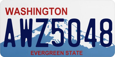 WA license plate AWZ5048