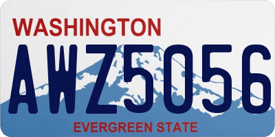 WA license plate AWZ5056