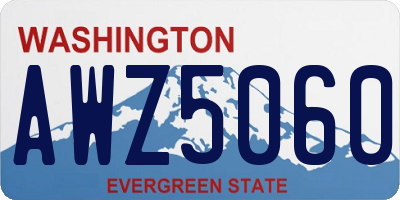 WA license plate AWZ5060