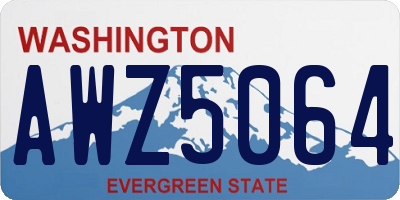 WA license plate AWZ5064