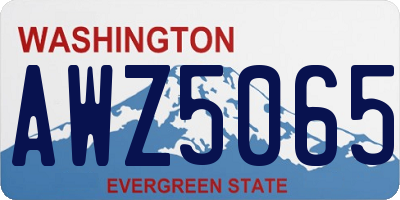WA license plate AWZ5065