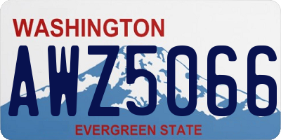 WA license plate AWZ5066