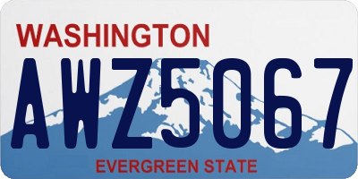 WA license plate AWZ5067