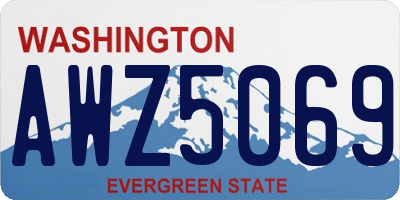 WA license plate AWZ5069