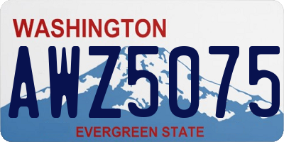 WA license plate AWZ5075