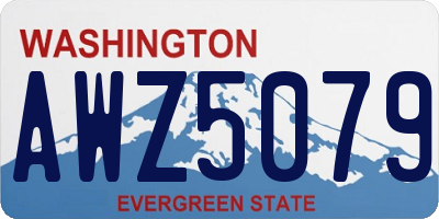 WA license plate AWZ5079