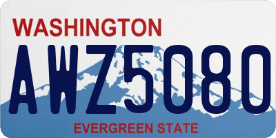 WA license plate AWZ5080