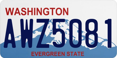 WA license plate AWZ5081