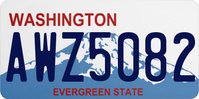WA license plate AWZ5082
