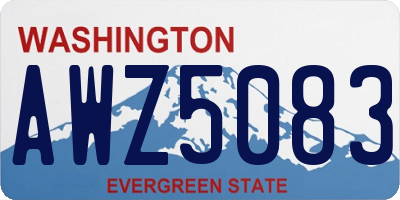 WA license plate AWZ5083