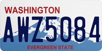 WA license plate AWZ5084