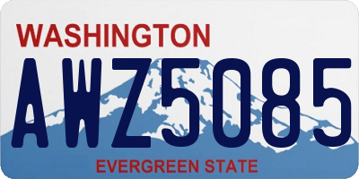 WA license plate AWZ5085