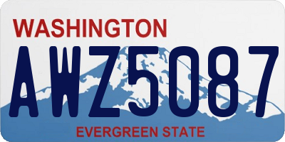 WA license plate AWZ5087