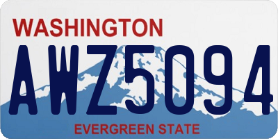 WA license plate AWZ5094