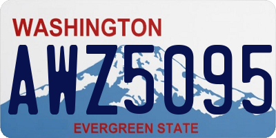 WA license plate AWZ5095