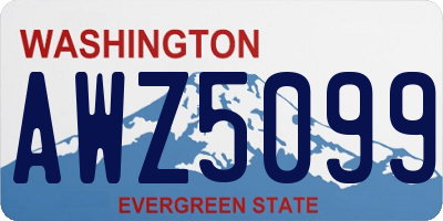WA license plate AWZ5099
