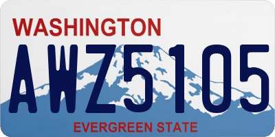 WA license plate AWZ5105