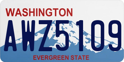 WA license plate AWZ5109