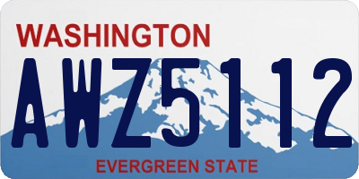 WA license plate AWZ5112