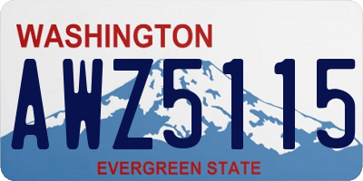 WA license plate AWZ5115