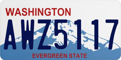 WA license plate AWZ5117