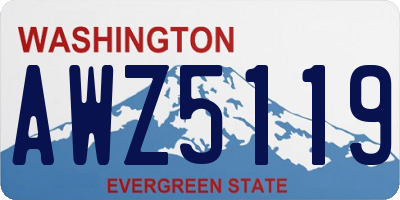 WA license plate AWZ5119
