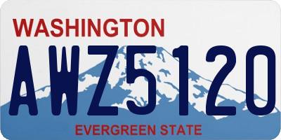 WA license plate AWZ5120