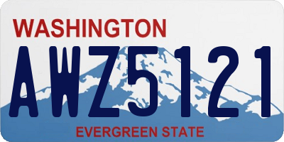 WA license plate AWZ5121