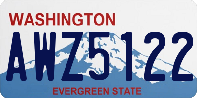 WA license plate AWZ5122