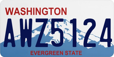 WA license plate AWZ5124