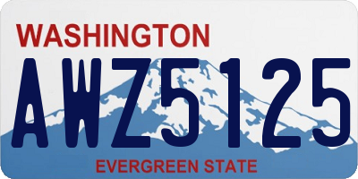 WA license plate AWZ5125