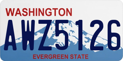 WA license plate AWZ5126