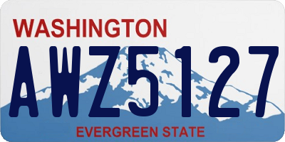 WA license plate AWZ5127