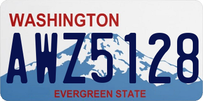 WA license plate AWZ5128