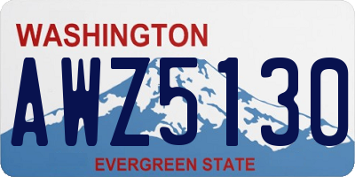 WA license plate AWZ5130