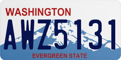 WA license plate AWZ5131