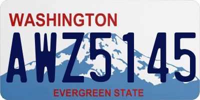 WA license plate AWZ5145