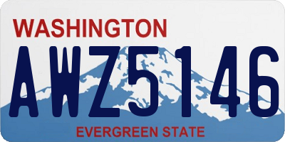 WA license plate AWZ5146