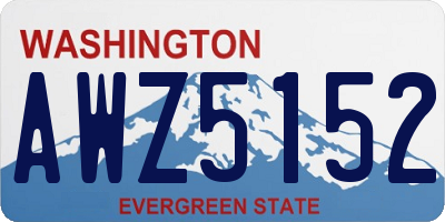 WA license plate AWZ5152