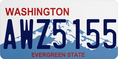 WA license plate AWZ5155