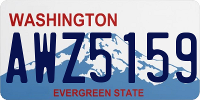 WA license plate AWZ5159