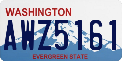 WA license plate AWZ5161