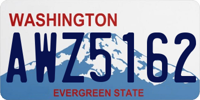 WA license plate AWZ5162